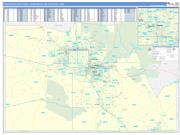 Phoenix-Mesa-Scottsdale Metro Area Wall Map Basic Style 2022